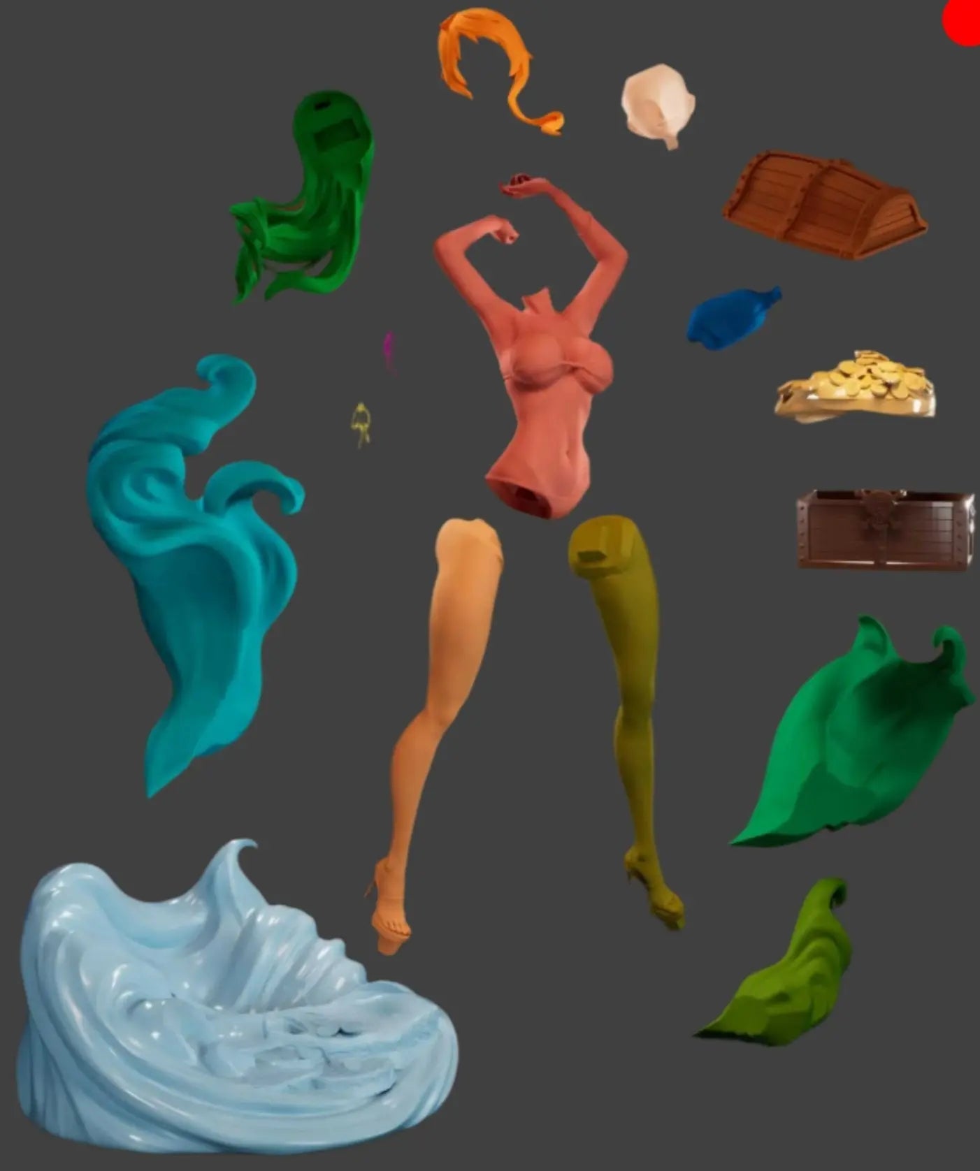 Nami treasure bikini figurine and nude 3d print file - i3dyou
