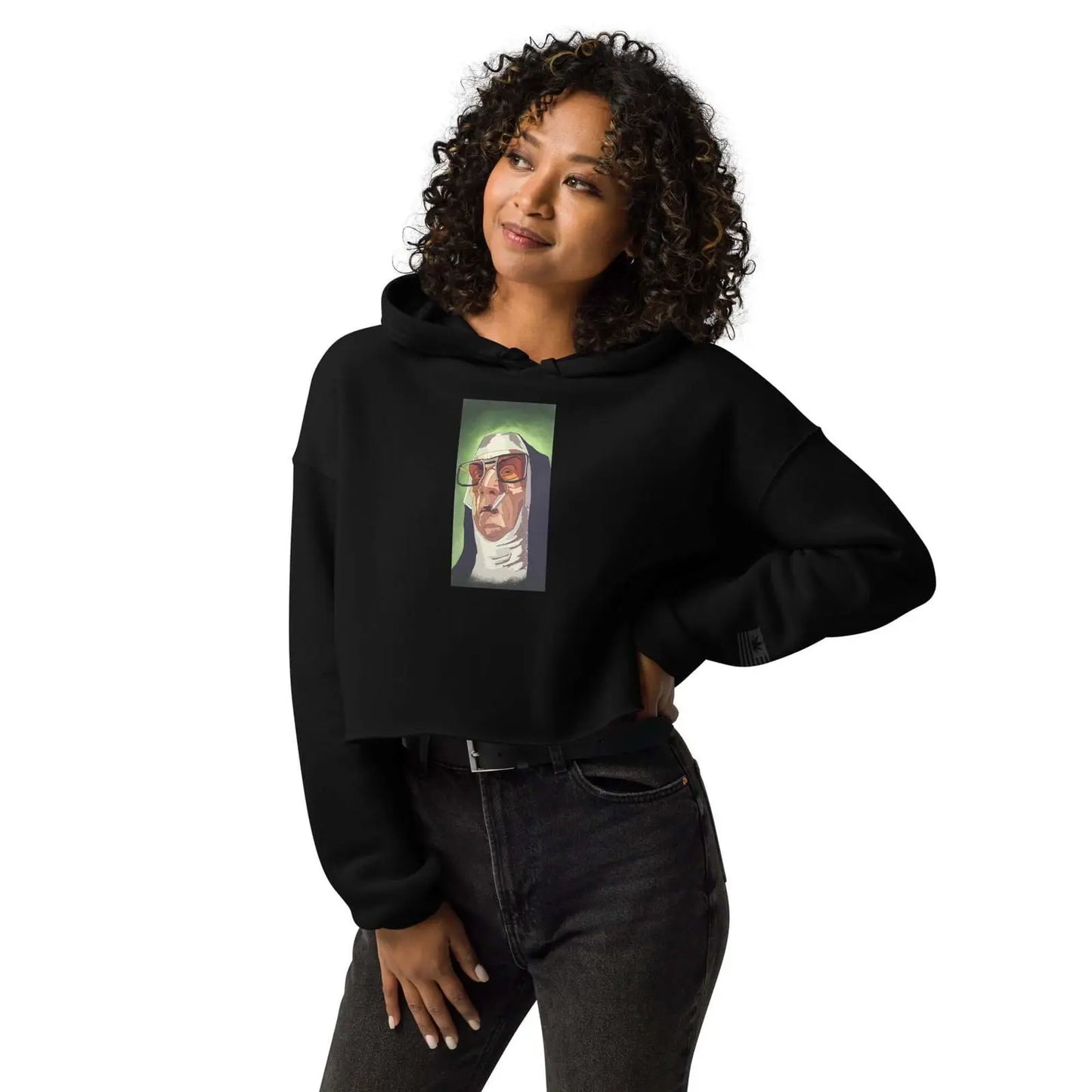 Nun Smoking Weed Women Fashion Hoodie - i3dyou