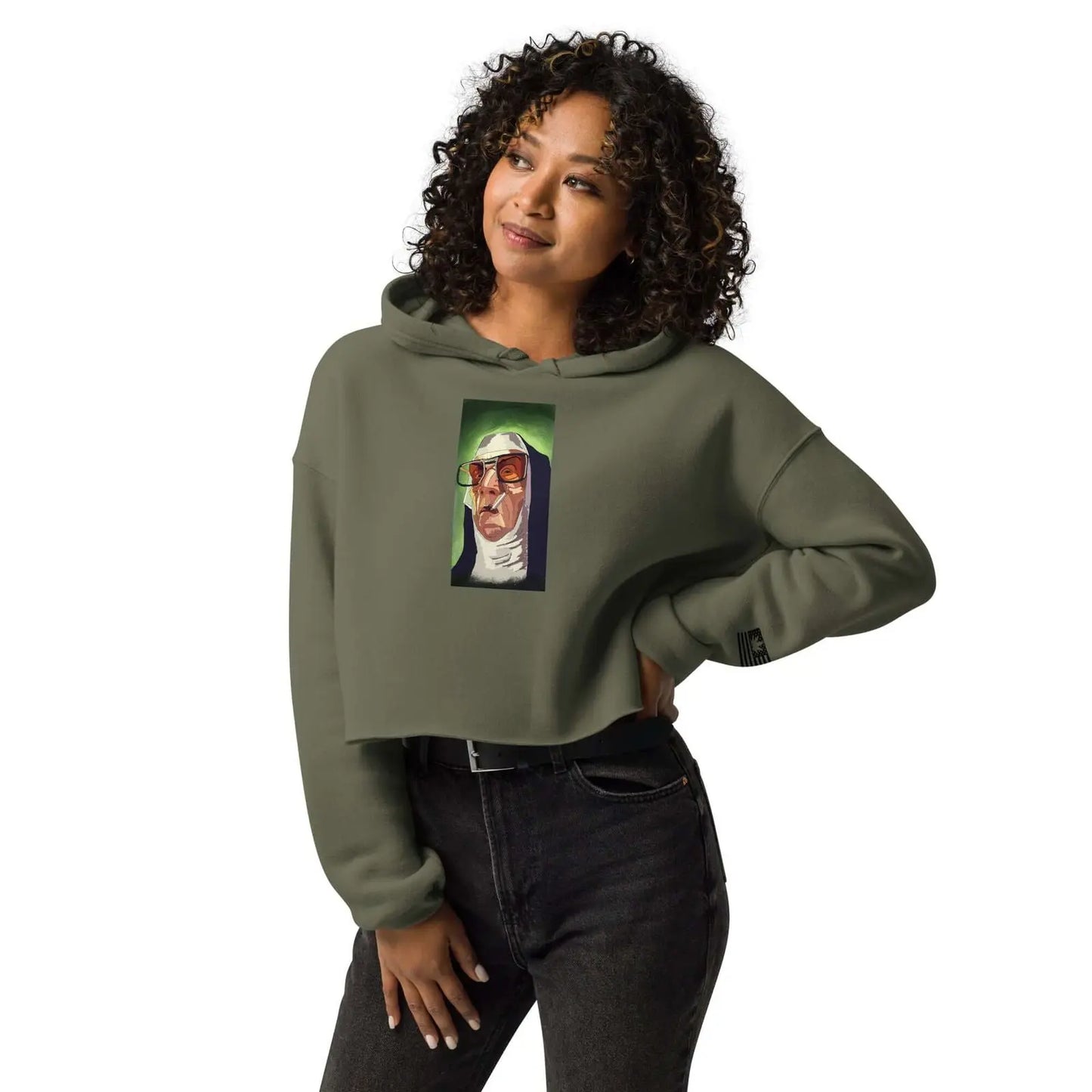 Nun Smoking Weed Women Fashion Hoodie - i3dyou