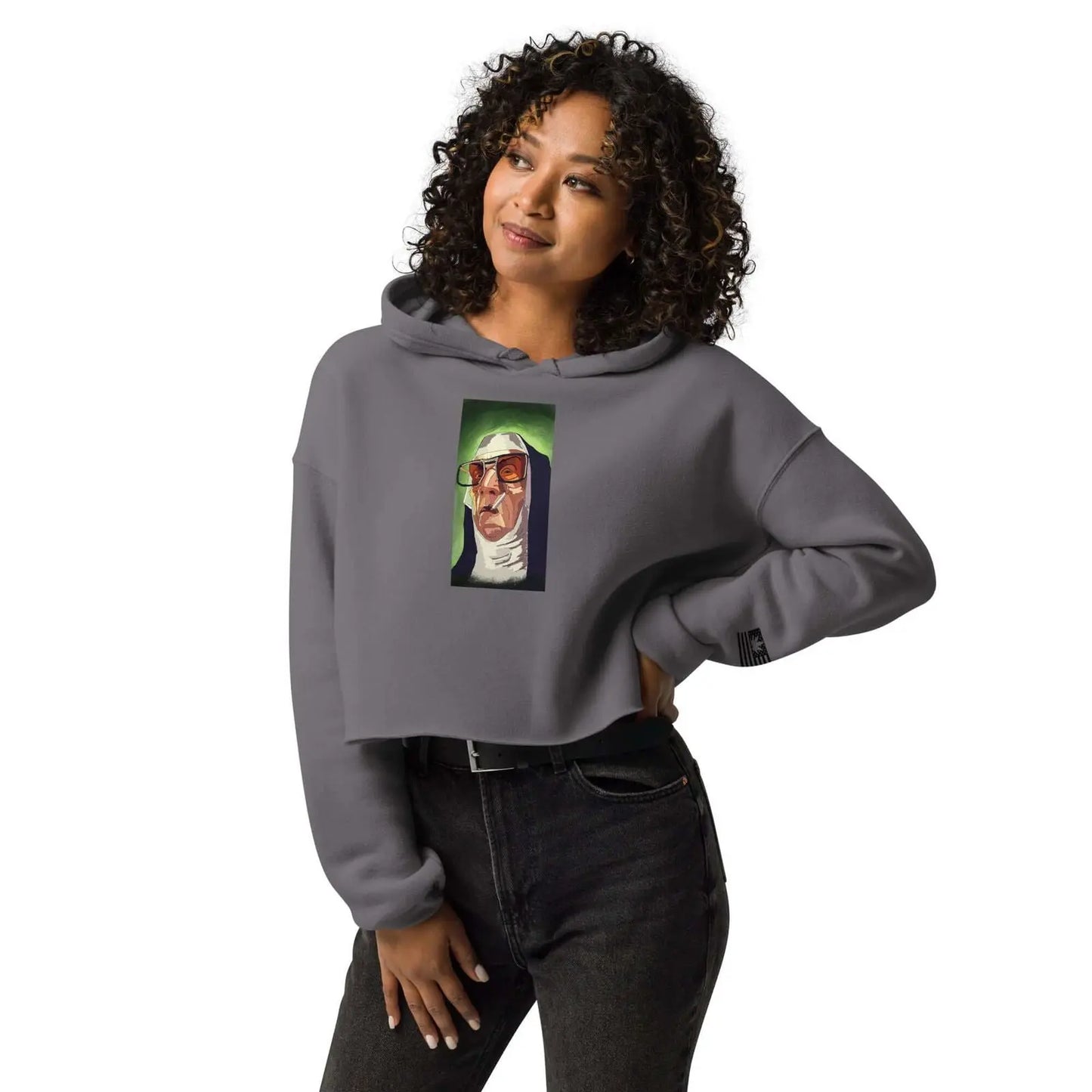 Nun Smoking Weed Women Fashion Hoodie - i3dyou