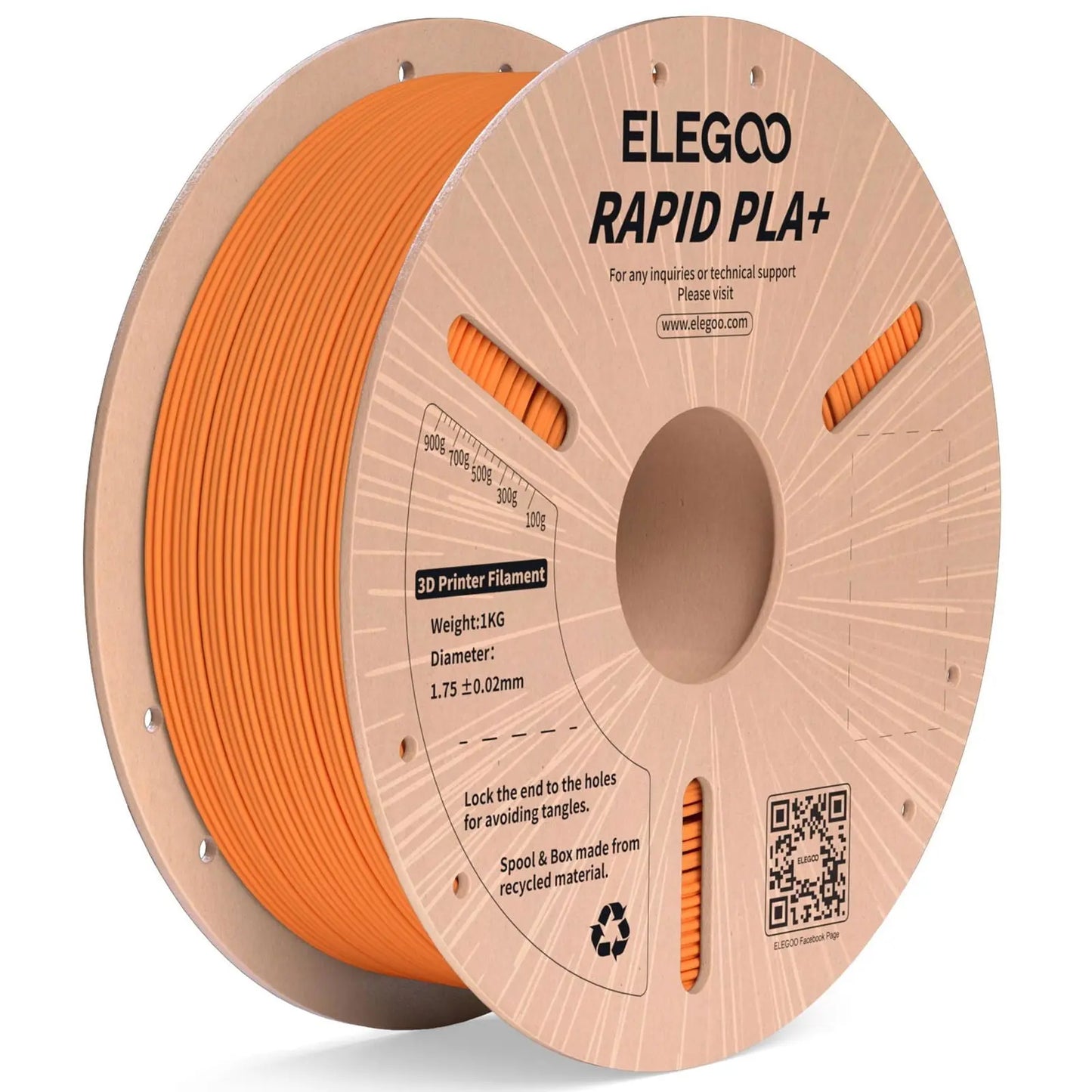 PLA Plus Filament ELEGOO Rapid 1.75mm Black & White 2KG, PLA+ 3D Printer Filament for 30-600 mm/s High Speed Printing, Dimensional Accuracy +/- 0.02 mm, 2 Pack 1kg Spool(2.2lbs) - i3dyou