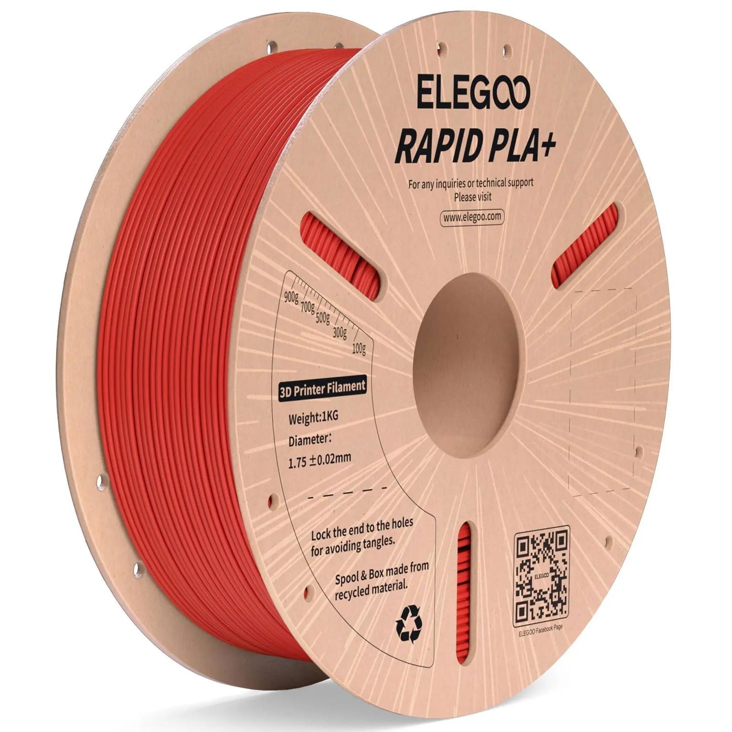 PLA Plus Filament ELEGOO Rapid 1.75mm Black & White 2KG, PLA+ 3D Printer Filament for 30-600 mm/s High Speed Printing, Dimensional Accuracy +/- 0.02 mm, 2 Pack 1kg Spool(2.2lbs) - i3dyou