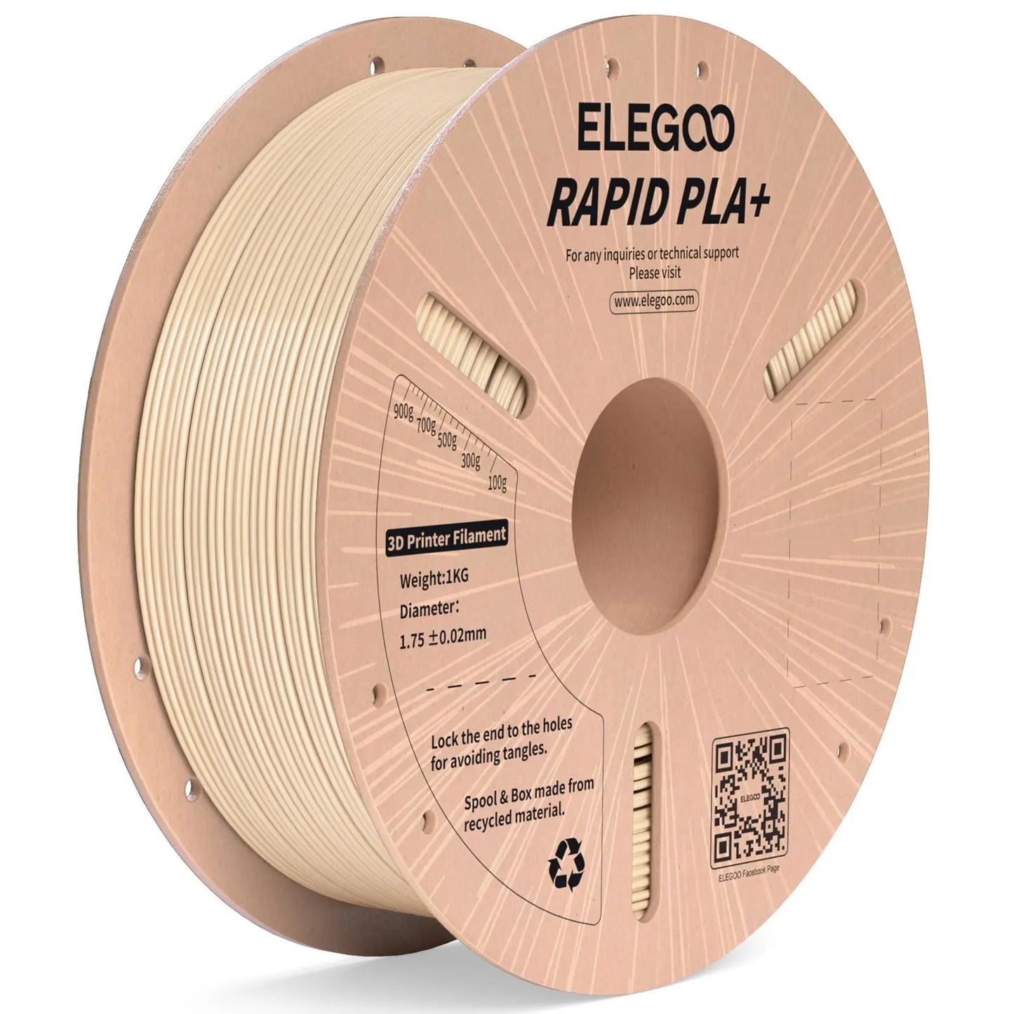 PLA Plus Filament ELEGOO Rapid 1.75mm Black & White 2KG, PLA+ 3D Printer Filament for 30-600 mm/s High Speed Printing, Dimensional Accuracy +/- 0.02 mm, 2 Pack 1kg Spool(2.2lbs) - i3dyou