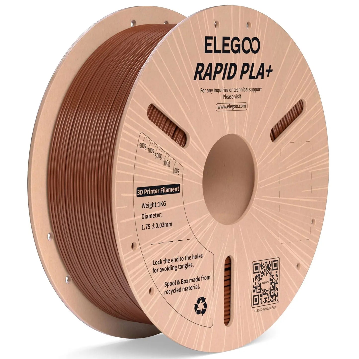 PLA Plus Filament ELEGOO Rapid 1.75mm Black & White 2KG, PLA+ 3D Printer Filament for 30-600 mm/s High Speed Printing, Dimensional Accuracy +/- 0.02 mm, 2 Pack 1kg Spool(2.2lbs) - i3dyou