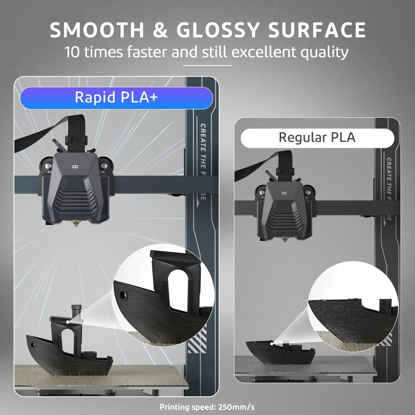 PLA Plus Filament ELEGOO Rapid 1.75mm Black & White 2KG, PLA+ 3D Printer Filament for 30-600 mm/s High Speed Printing, Dimensional Accuracy +/- 0.02 mm, 2 Pack 1kg Spool(2.2lbs) - i3dyou