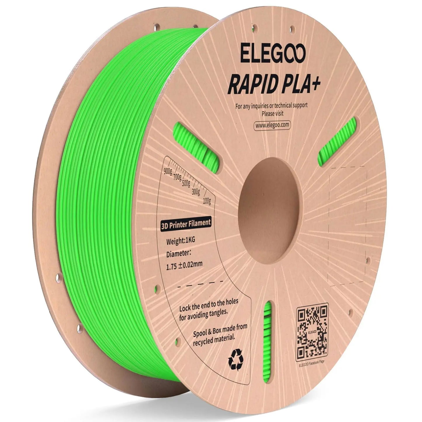 PLA Plus Filament ELEGOO Rapid 1.75mm Black & White 2KG, PLA+ 3D Printer Filament for 30-600 mm/s High Speed Printing, Dimensional Accuracy +/- 0.02 mm, 2 Pack 1kg Spool(2.2lbs) - i3dyou