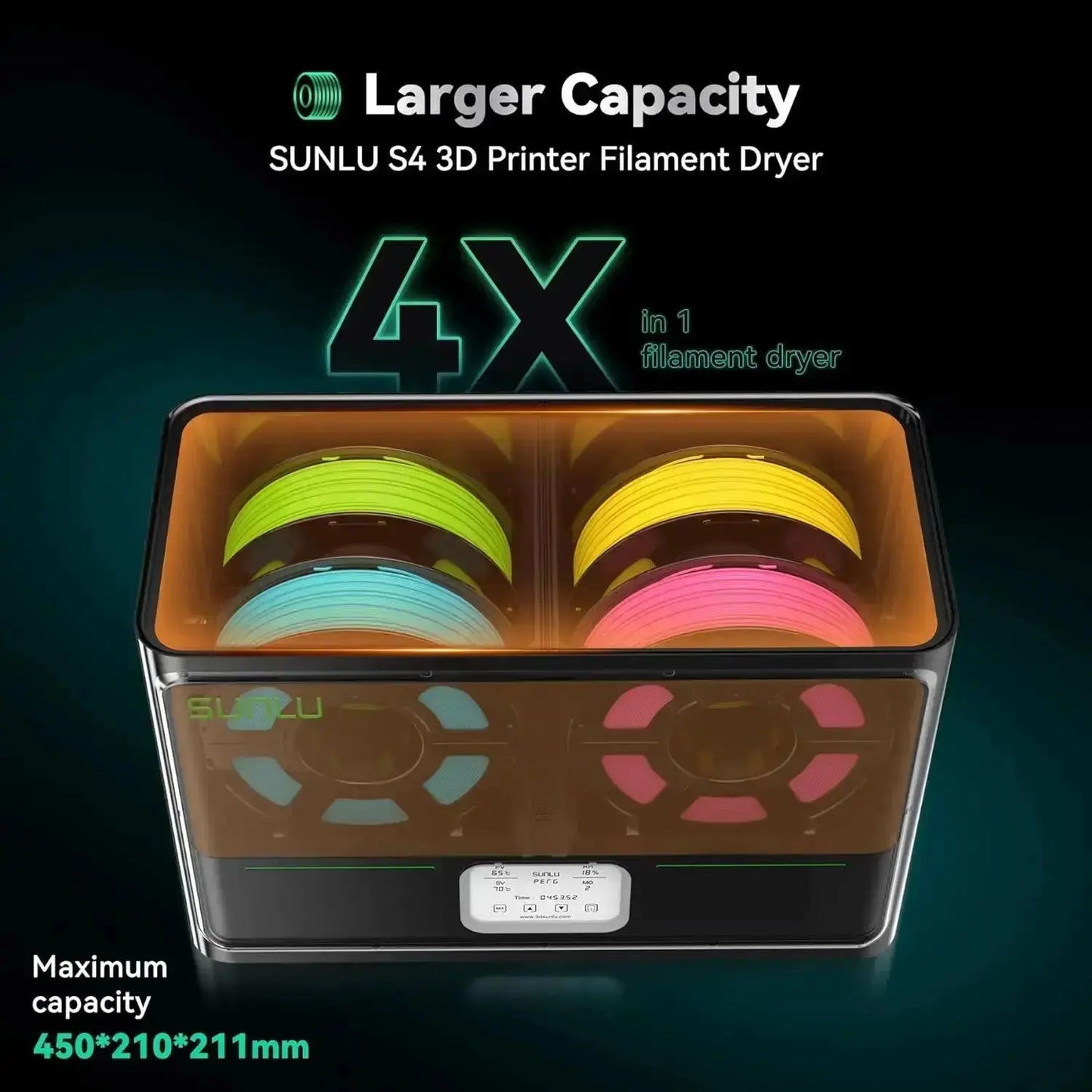 SUNLU Filament Drying Box S4 Storage Fast Balancing Dryer FDM 3D Consumables Accessories Parts Filament Printing Partner - i3dyou