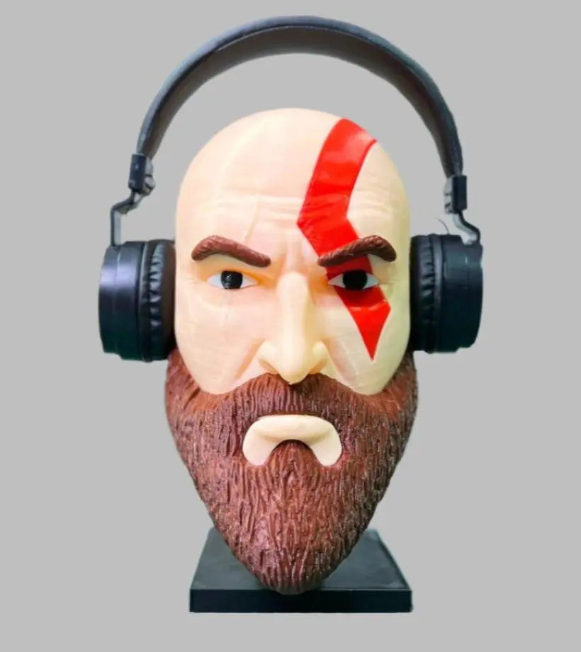 kratos god of war head stand 3d printable file - i3dyou