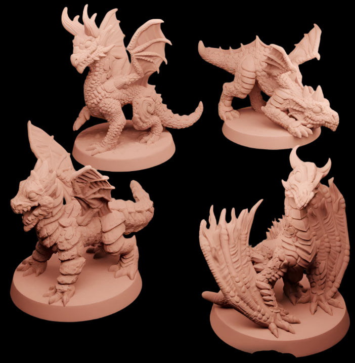 Dragon Wyrmlings Miniature 3d printable file i3dyou