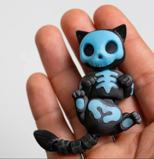 Skeleton cat keychain 3d printable file i3dyou