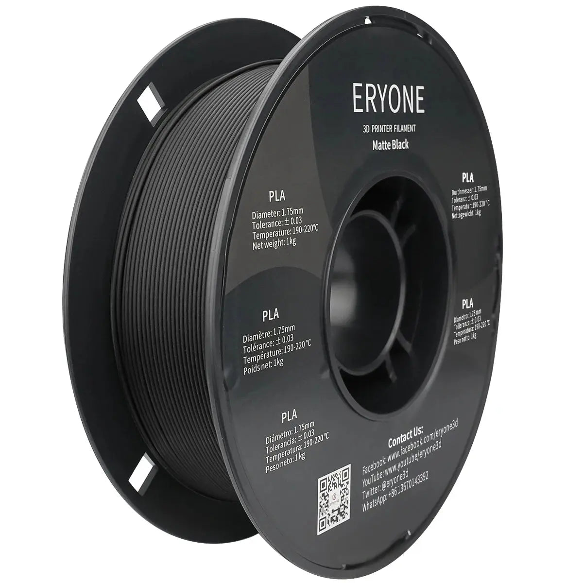 ERYONE Matte PLA Filament 1KG Spool 1.75mm 1.45 Density (g/cm3) Matte PLA Filament For FDM 3D Printer Fast Free Shipping i3dyou