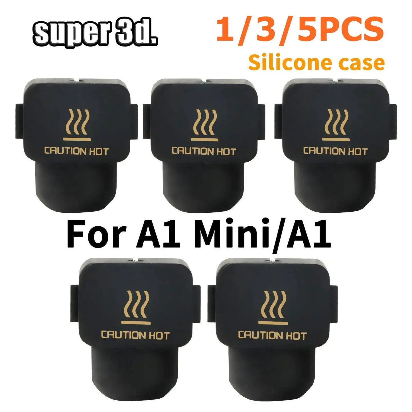 1/3/5Pcs Silicone Socks For Bambu Lab A1 Mini Case 3D Printer Heating Block Silicone Sleeve A1 Hotend Heat Insulation Case Cover - i3dyou