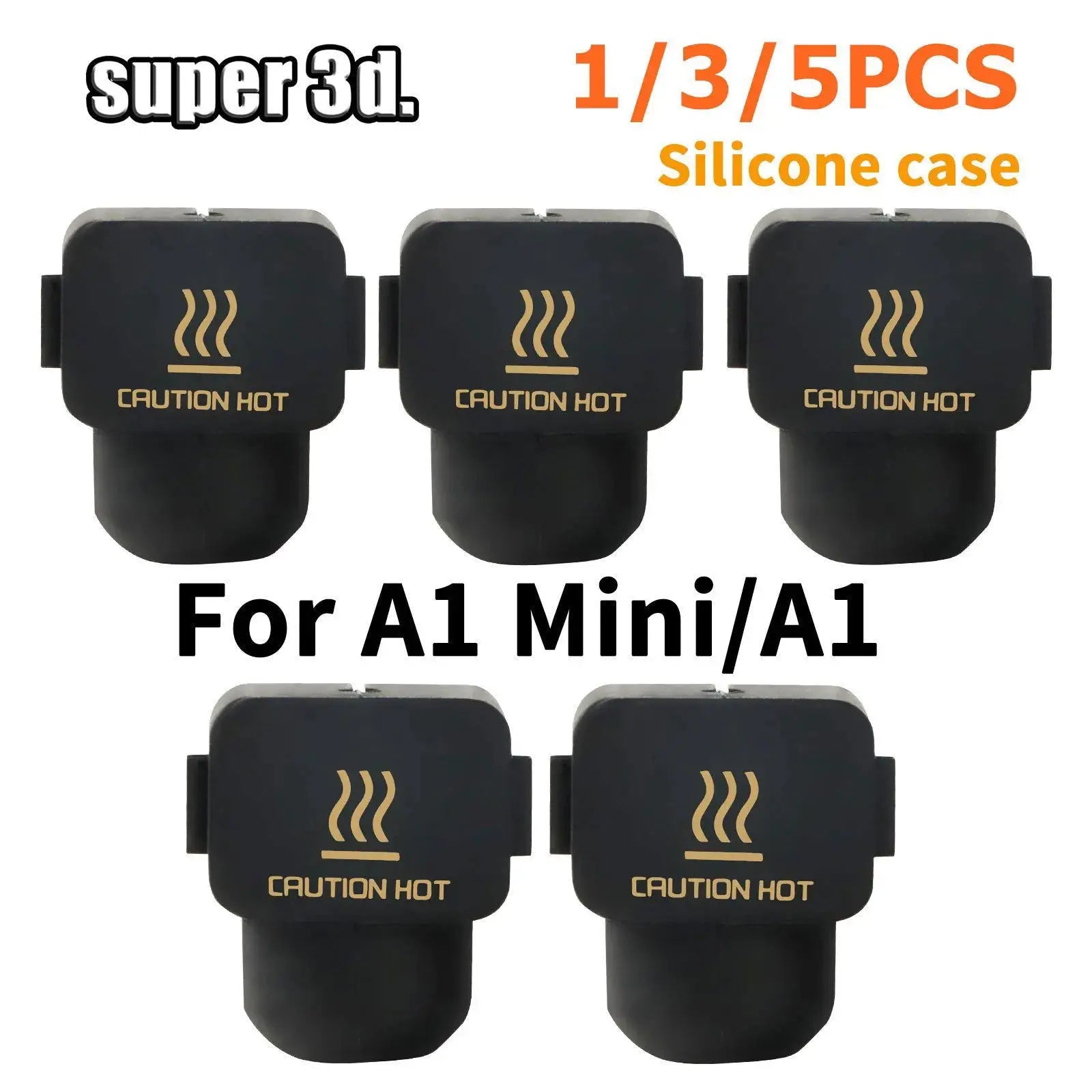 1/3/5Pcs Silicone Socks For Bambu Lab A1 Mini Case 3D Printer Heating Block Silicone Sleeve A1 Hotend Heat Insulation Case Cover - i3dyou