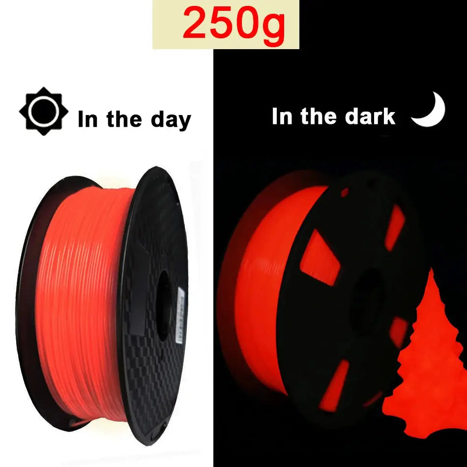 PLA Luminous Filament Rainbow Noctilucent Red Blue Luminous 250g, 500g PLA 3D Printing Plastic wire Vacuum Packaging i3dyou