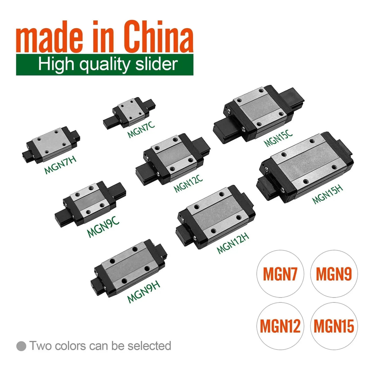 1 linear guide+1 carriage 3D Printer part  MGN7C MGN9C MGN12H MGN15C  miniature linear rail slide MGN7H MGN12C300/350/400mmMGN9H - i3dyou