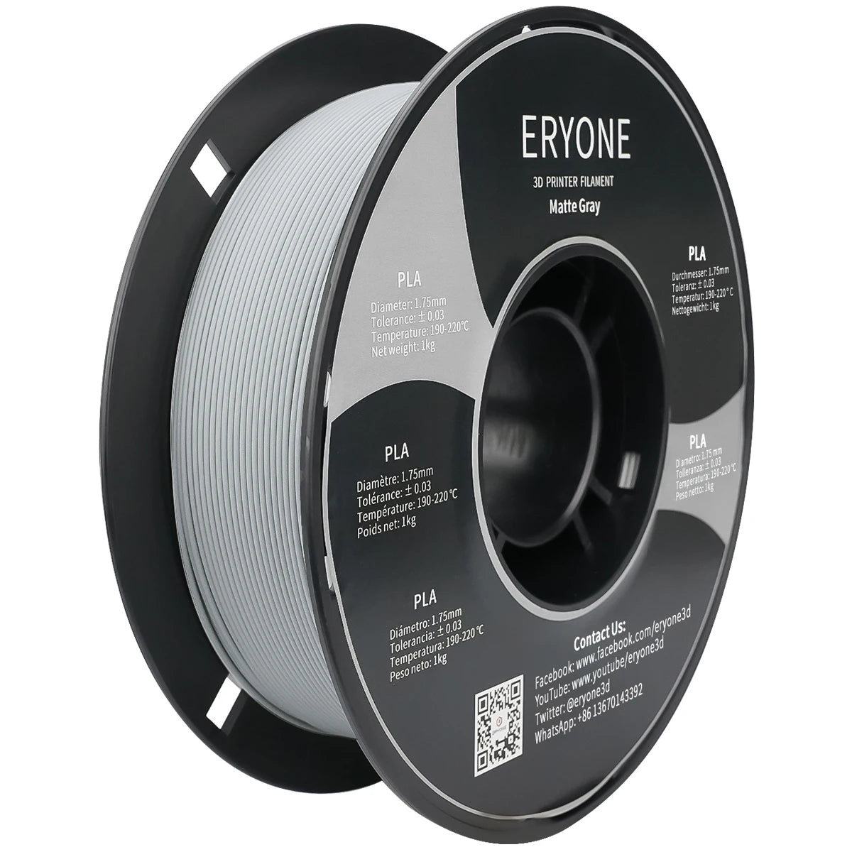 ERYONE PLA Matte Premium Filament 3D Print,Multicolor Available,big sale 1kg pla matte filament,New Style,1KG/Spool