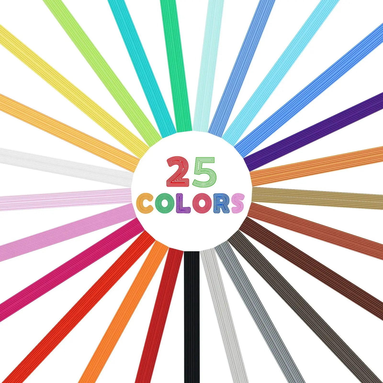 22 Colors PCL 3D Pen Filament Refill for 3Doodler Start+ 3D Pen, Low Print Temperature Filament Only Fit for 3Doodler Start 3D Pen, Each Color 15cm x 5pc, Total 110pcs 1650cm PCL Filament by MIKA3D - i3dyou