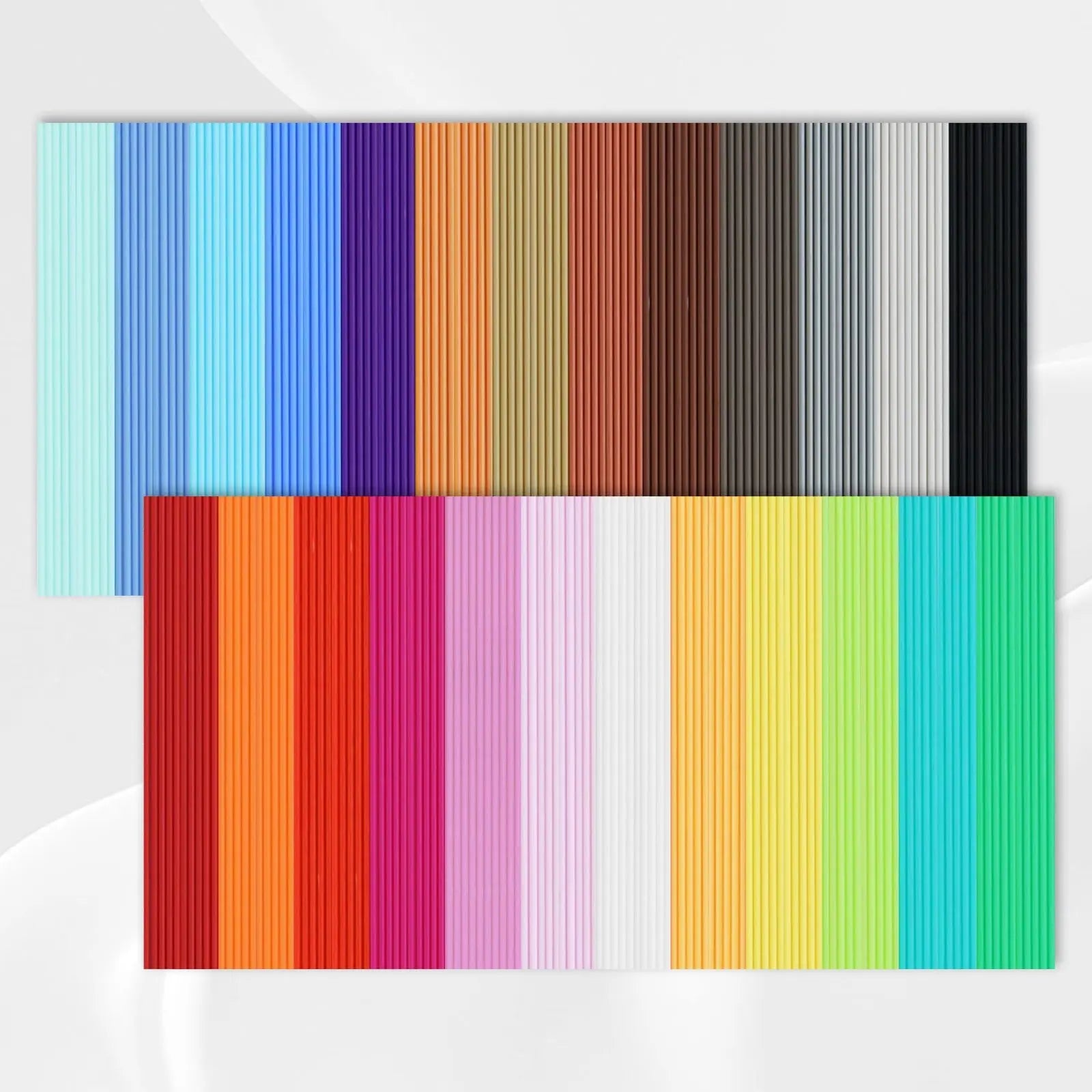 22 Colors PCL 3D Pen Filament Refill for 3Doodler Start+ 3D Pen, Low Print Temperature Filament Only Fit for 3Doodler Start 3D Pen, Each Color 15cm x 5pc, Total 110pcs 1650cm PCL Filament by MIKA3D - i3dyou