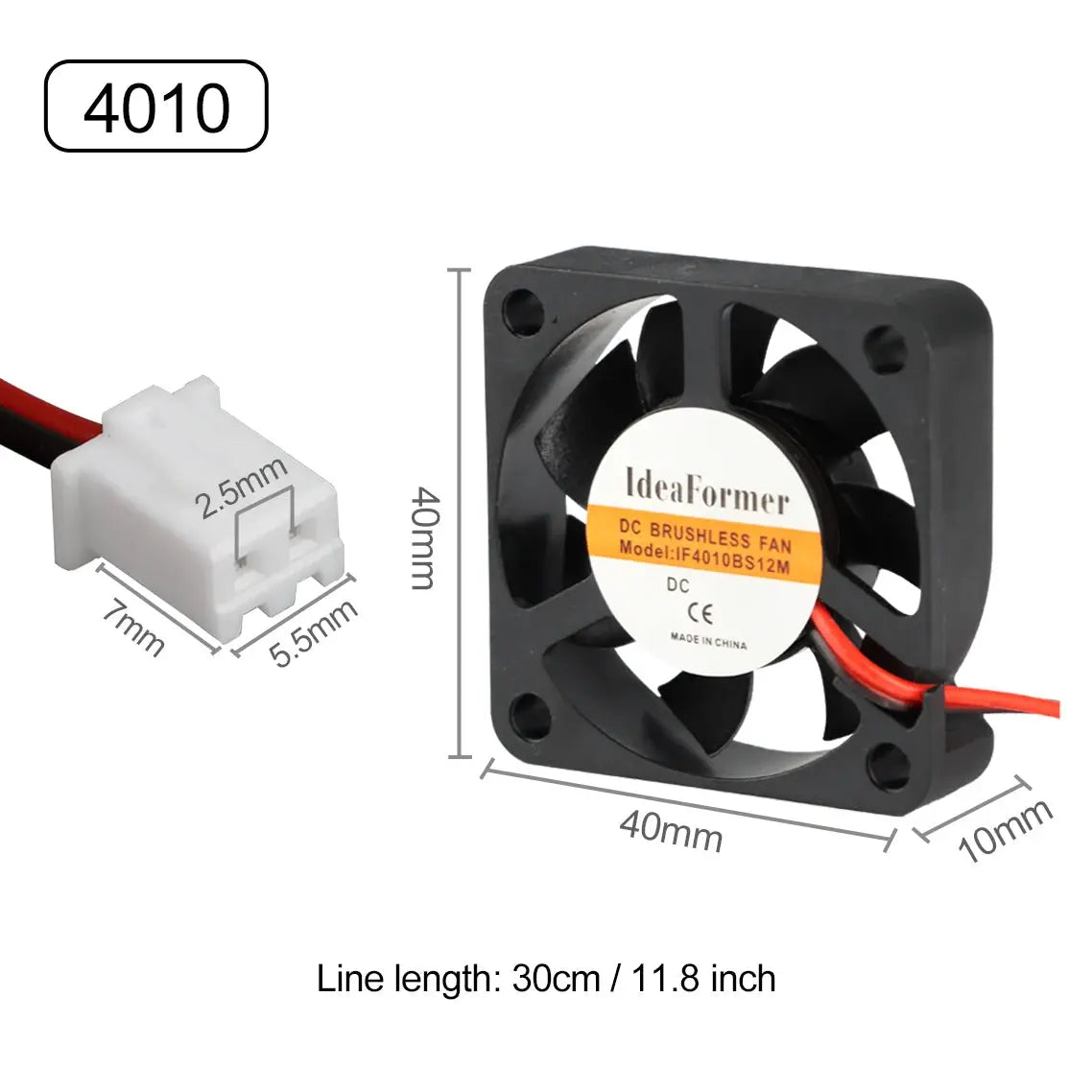 3010/4010/5015/5010/ DC Cooling Fan Centrifugal Blower Fan 5V 12V / 24V Brushless 2-Wire Cooling Fan For 3D Printer Accessories - i3dyou