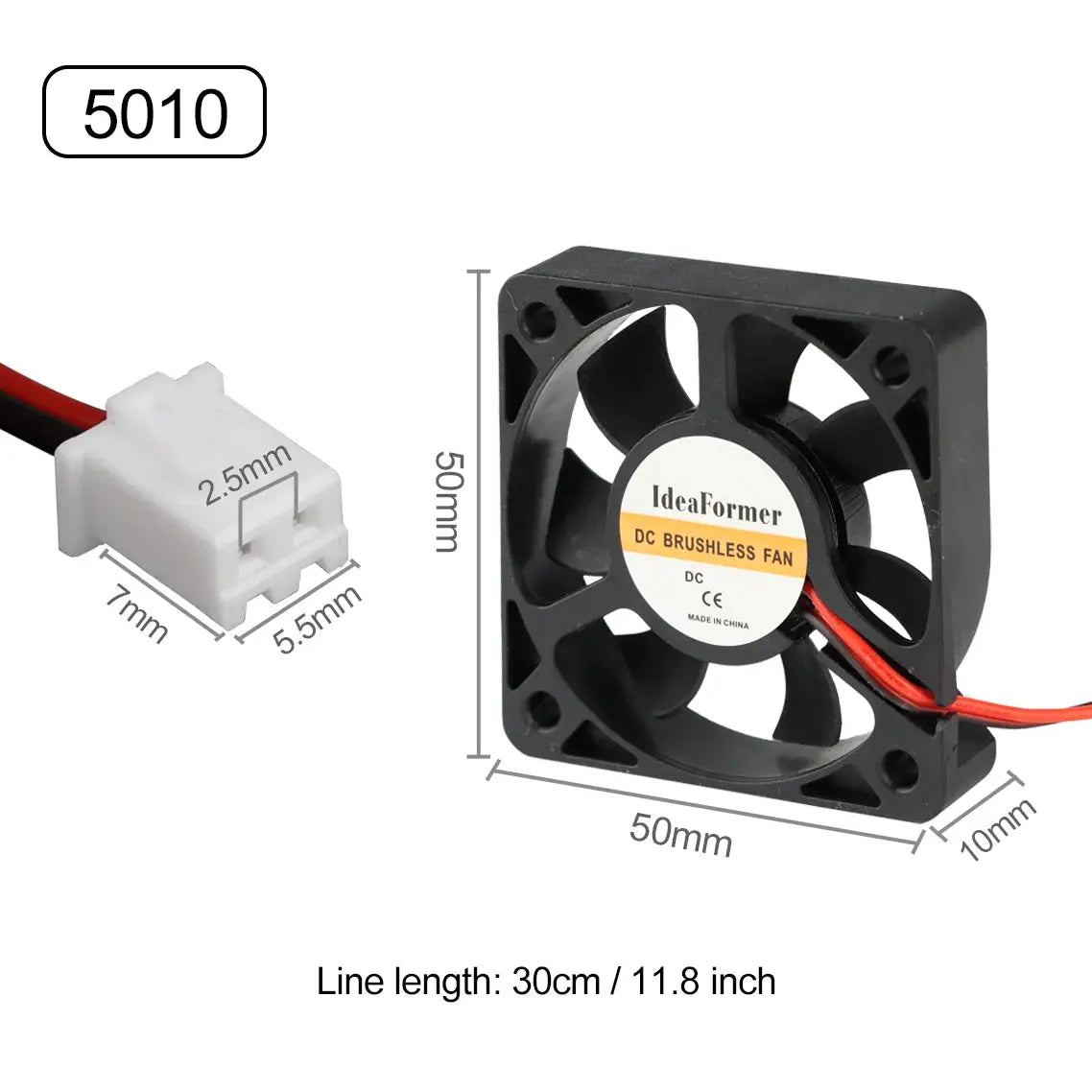 3010/4010/5015/5010/ DC Cooling Fan Centrifugal Blower Fan 5V 12V / 24V Brushless 2-Wire Cooling Fan For 3D Printer Accessories - i3dyou