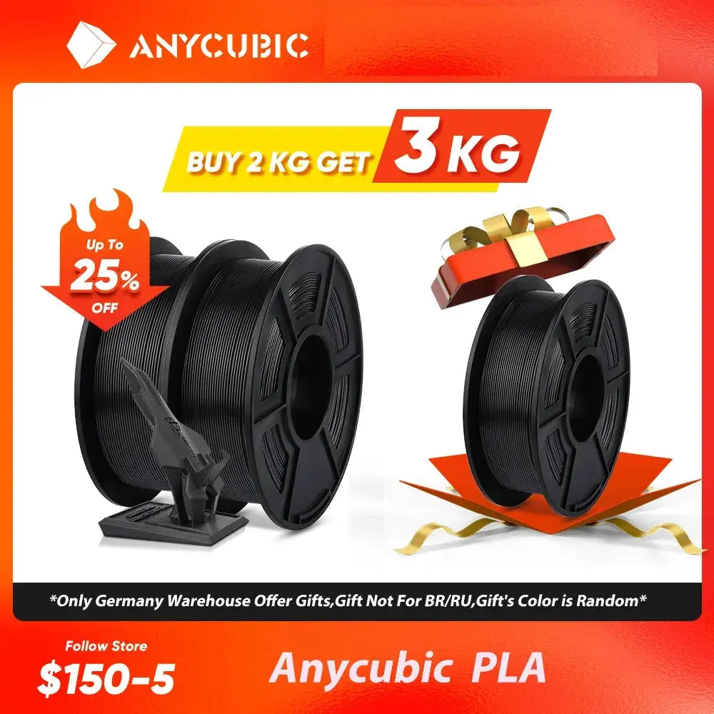ANYCUBIC 3D Printer Multicolor Filament PLA 1.75mm 1kg/Roll Plastic Rubber Consumables Material For FDM 3D Printer Kobra 2 Pro - i3dyou