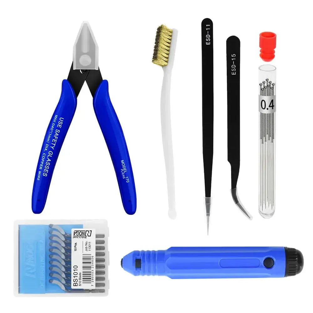 3D Printer Tool Kit Trimming Knife Scraper Cleaning Needle Tweezers Pliers Scraper Basic Deburring Tools Kit DIY 3D Printer Part - i3dyou