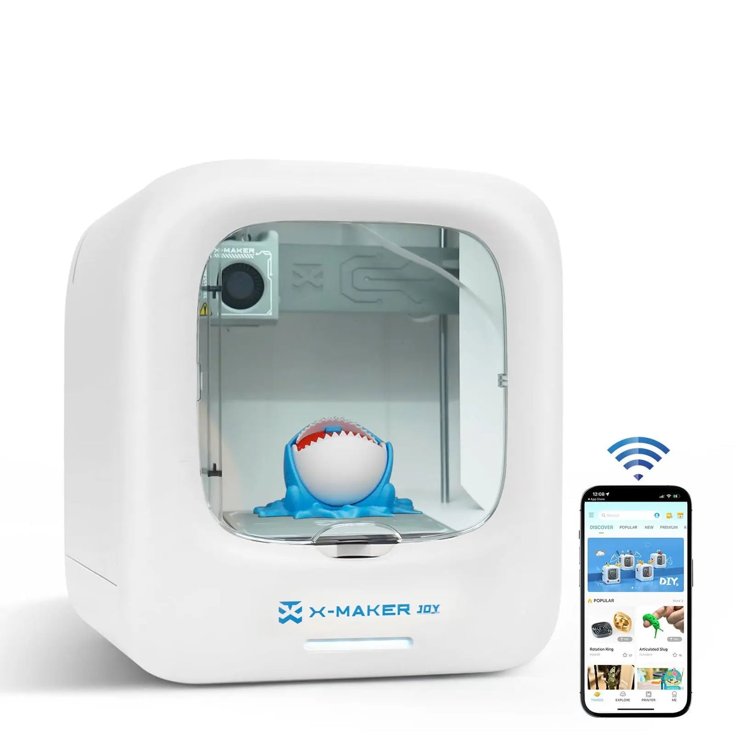 3D Printer for Kids, Beginner 3D Printer with 8 PLA Filament Set, Huge Toy Library & Modify, Wi-Fi & App Control, Create STEM Toys, High Precision 3D Printer W/ 15+ Mini 3D Design Module, X-Maker Joy - i3dyou