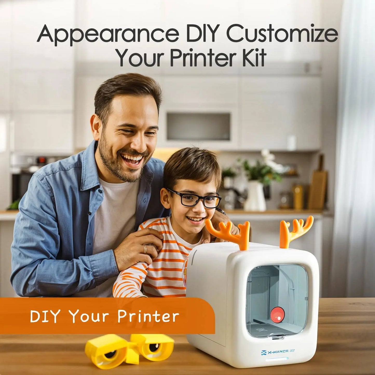 3D Printer for Kids, Beginner 3D Printer with 8 PLA Filament Set, Huge Toy Library & Modify, Wi-Fi & App Control, Create STEM Toys, High Precision 3D Printer W/ 15+ Mini 3D Design Module, X-Maker Joy - i3dyou