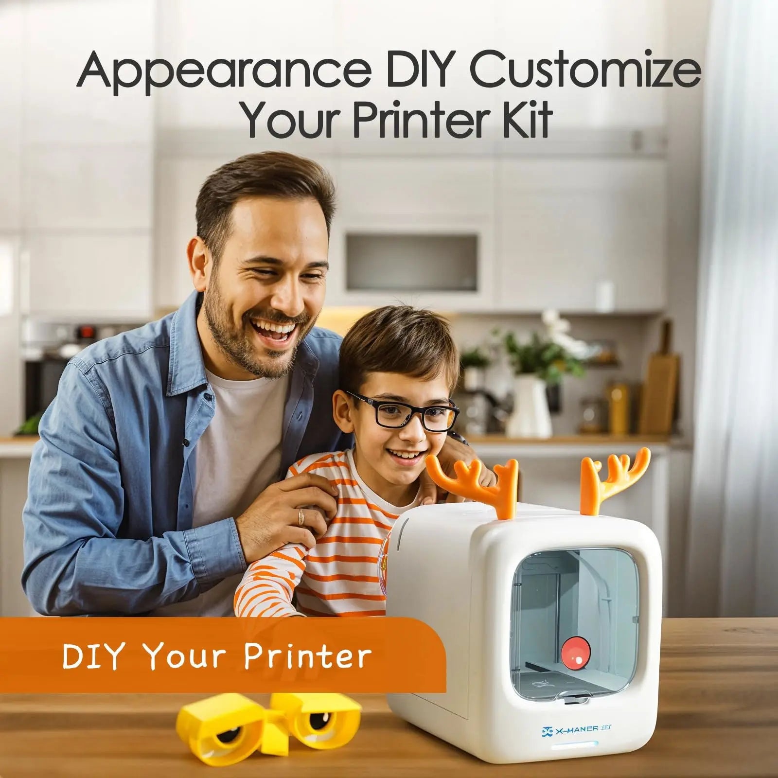 3D Printer for Kids, Beginner 3D Printer with 8 PLA Filament Set, Huge Toy Library & Modify, Wi-Fi & App Control, Create STEM Toys, High Precision 3D Printer W/ 15+ Mini 3D Design Module, X-Maker Joy - i3dyou