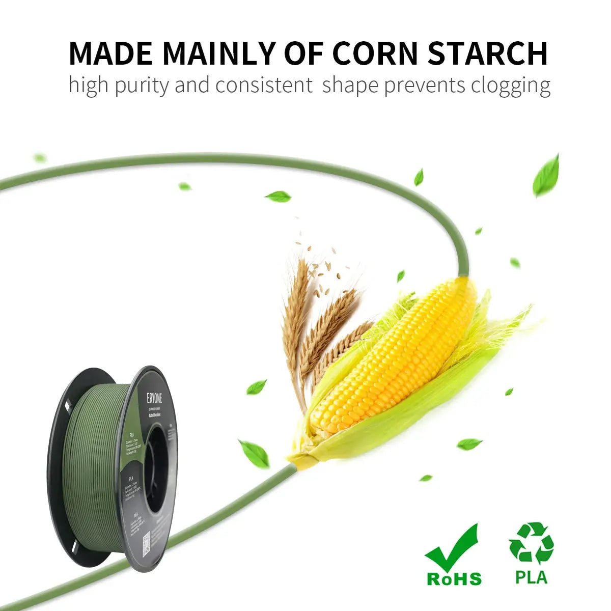 ERYONE Matte PLA Filament 1KG Spool 1.75mm 1.45 Density (g/cm3) Matte PLA Filament For FDM 3D Printer Fast Free Shipping i3dyou