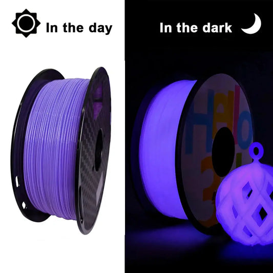 PLA Luminous Filament Rainbow Noctilucent Red Blue Luminous 250g, 500g PLA 3D Printing Plastic wire Vacuum Packaging i3dyou