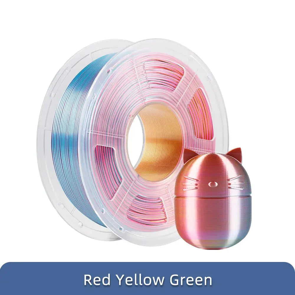 ANYCUBIC Silk PLA Dual-Color Tri-Colo 1.75mm PLA Filament 1KG For FDM 3D Printer Shine Bright Multicolor 3D Printing Material - i3dyou