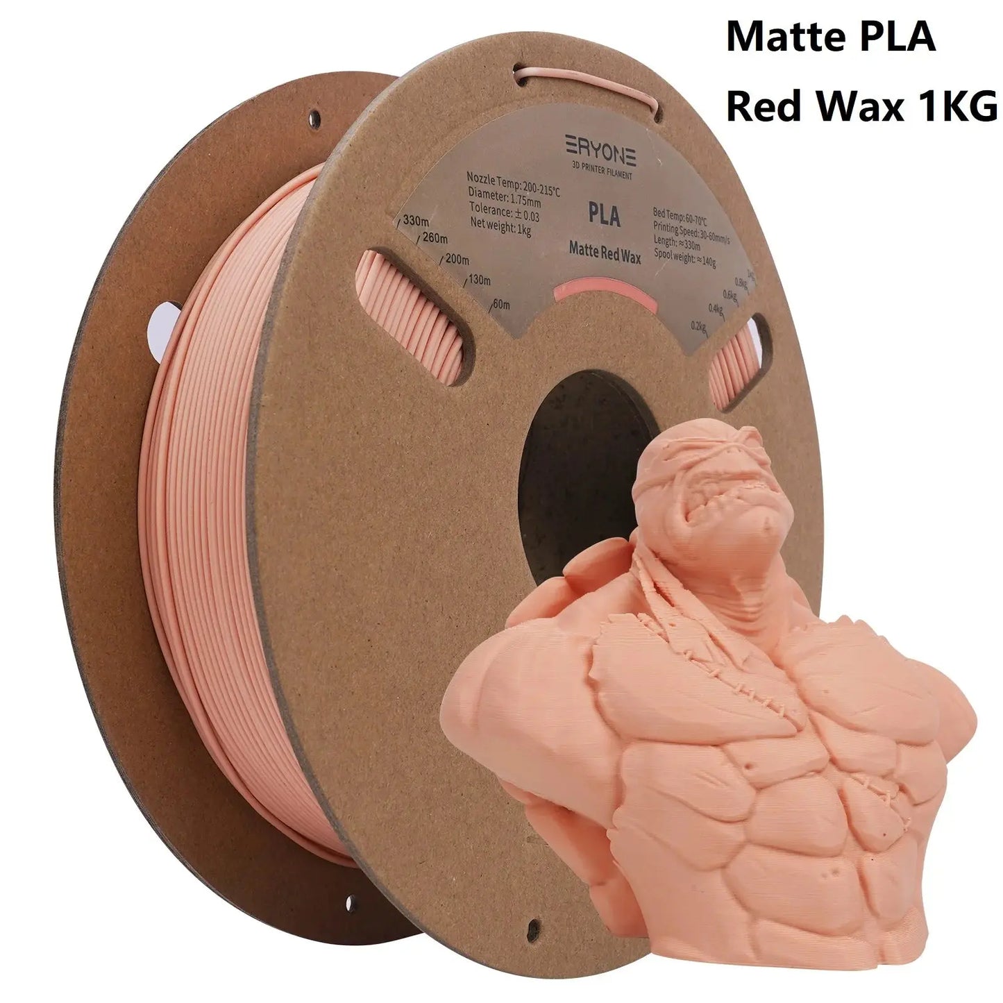 ERYONE Matte PLA Filament 1KG Spool 1.75mm 1.45 Density (g/cm3) Matte PLA Filament For FDM 3D Printer Fast Free Shipping i3dyou