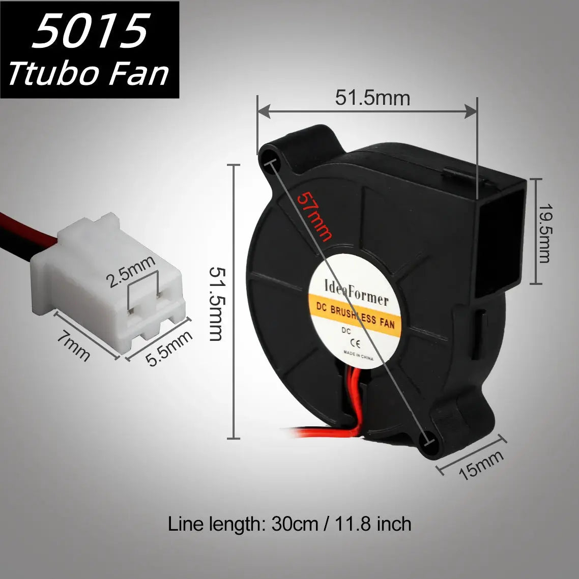 5015/4010/4020 12V&24V Cooling Turbo Fan Brushless 3D Printer Parts 2Pin For Extruder DC Cooler Blower Plastic Fans envio gratis - i3dyou