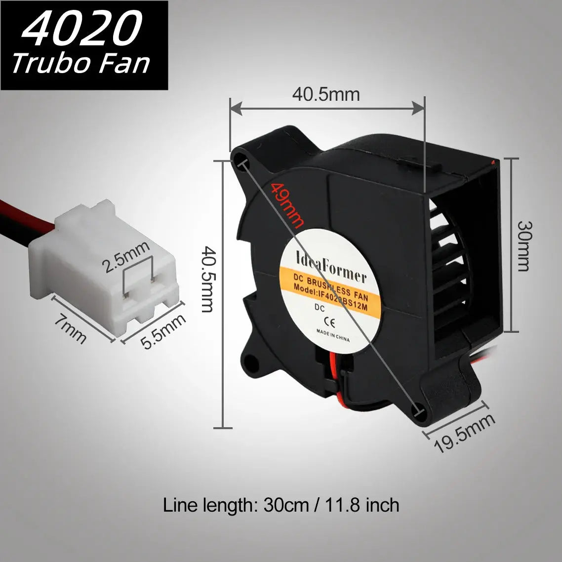 5015/4010/4020 12V&24V Cooling Turbo Fan Brushless 3D Printer Parts 2Pin For Extruder DC Cooler Blower Plastic Fans envio gratis - i3dyou