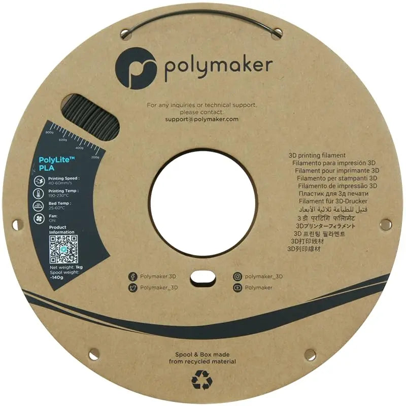 PLA Filament, Natural 3D Printer PLA Filament 1.75mm 1kg - PolyLite 3D Printing PLA Filament, Dimensional Accuracy +/- 0.03mm, Compatible with Most 3D Printer, Natural i3dyou