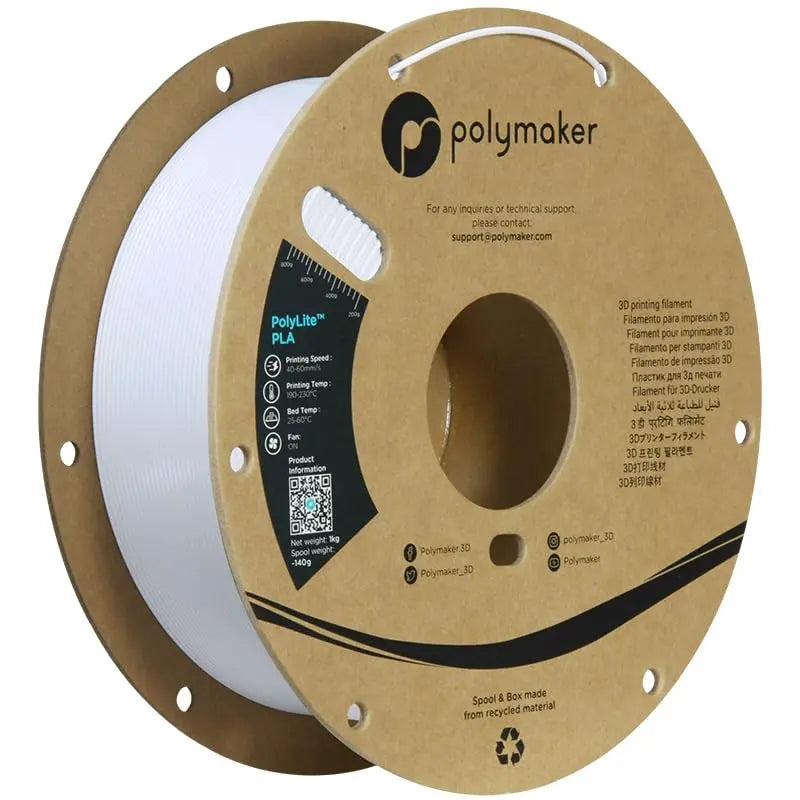 PLA Filament, Natural 3D Printer PLA Filament 1.75mm 1kg - PolyLite 3D Printing PLA Filament, Dimensional Accuracy +/- 0.03mm, Compatible with Most 3D Printer, Natural i3dyou