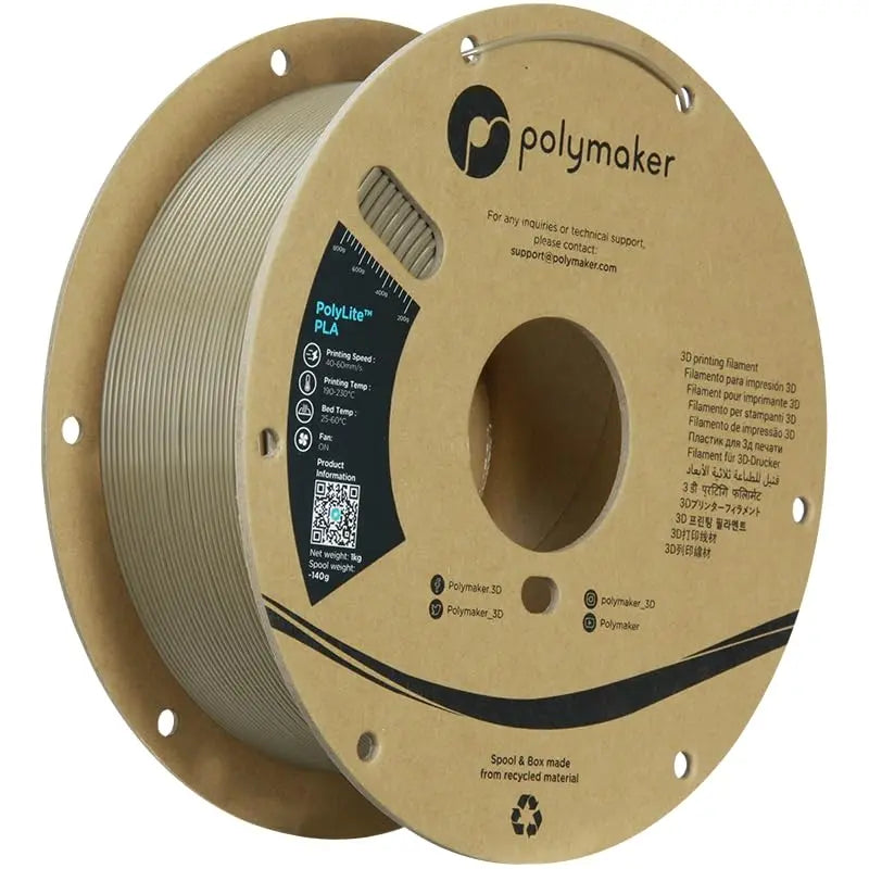PLA Filament, Natural 3D Printer PLA Filament 1.75mm 1kg - PolyLite 3D Printing PLA Filament, Dimensional Accuracy +/- 0.03mm, Compatible with Most 3D Printer, Natural i3dyou