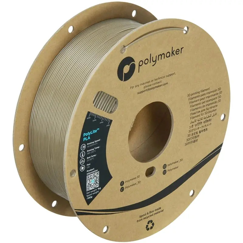 PLA Filament, Natural 3D Printer PLA Filament 1.75mm 1kg - PolyLite 3D Printing PLA Filament, Dimensional Accuracy +/- 0.03mm, Compatible with Most 3D Printer, Natural i3dyou