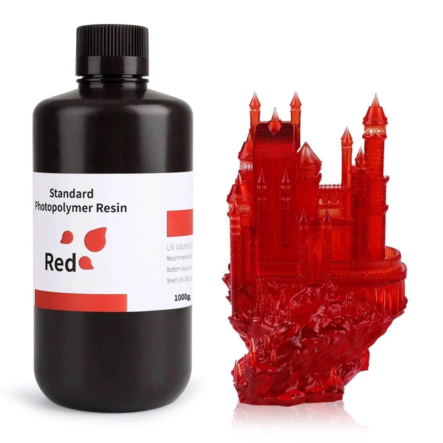 ELEGOO Upgraded 8K Standard Photopolymer 3D Printer Resin 405nm UV-Curing Resin Best for 8K/12K/14K Saturn MSLA DLP LCD 3D Printing Space Grey 1000G i3dyou
