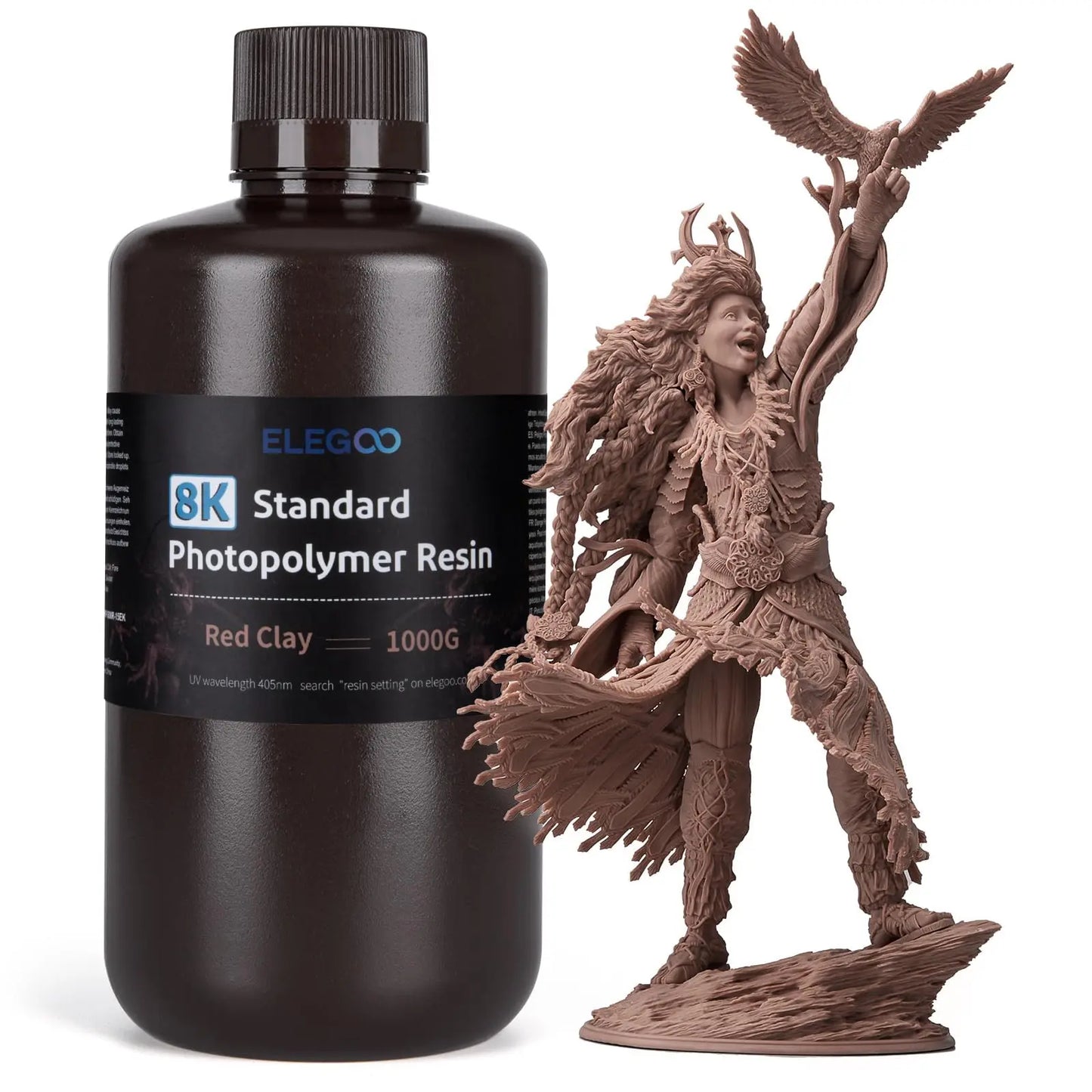 ELEGOO Upgraded 8K Standard Photopolymer 3D Printer Resin 405nm UV-Curing Resin Best for 8K/12K/14K Saturn MSLA DLP LCD 3D Printing Space Grey 1000G i3dyou