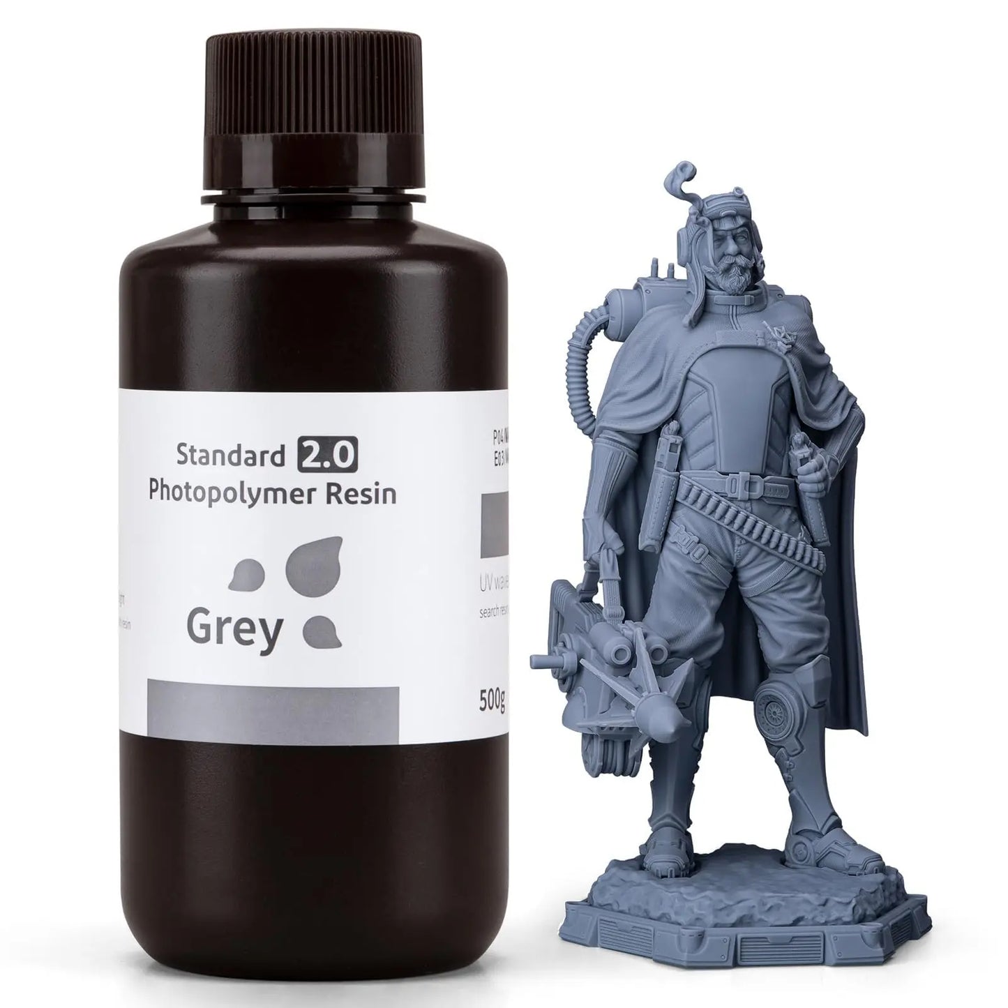 ELEGOO Upgraded 8K Standard Photopolymer 3D Printer Resin 405nm UV-Curing Resin Best for 8K/12K/14K Saturn MSLA DLP LCD 3D Printing Space Grey 1000G i3dyou