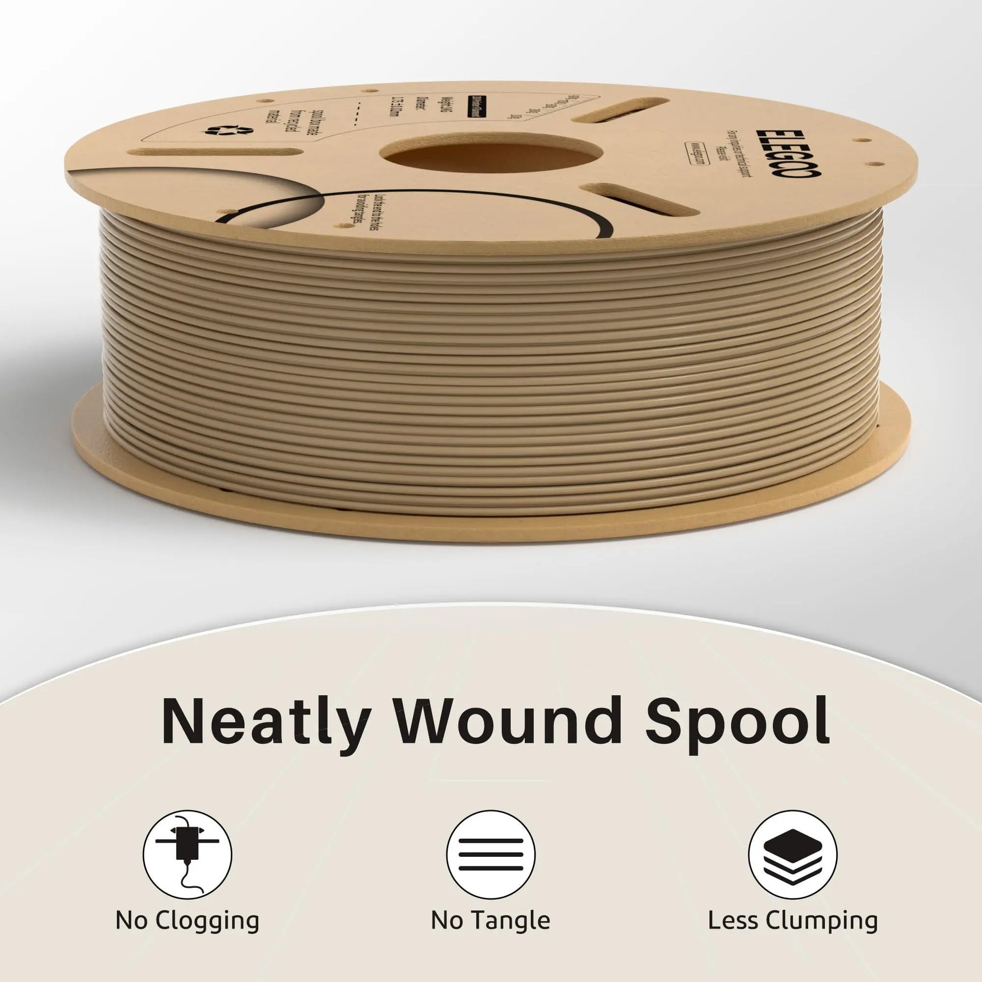 ELEGOO PLA Filament 1.75mm Black 2KG, 3D Printer Filament Dimensional Accuracy +/- 0.02mm, 2 Pack 1kg Cardboard Spool(2.2lbs) 3D Printing Filament Fits for Most FDM 3D Printers i3dyou