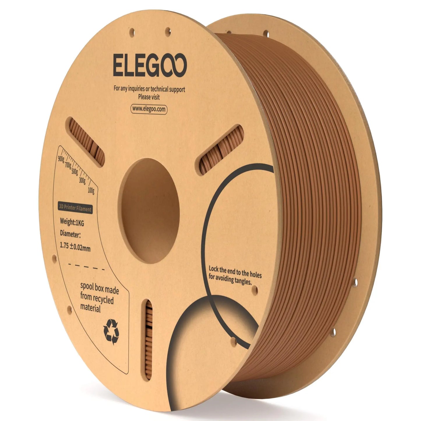 ELEGOO PLA Filament 1.75mm Black 2KG, 3D Printer Filament Dimensional Accuracy +/- 0.02mm, 2 Pack 1kg Cardboard Spool(2.2lbs) 3D Printing Filament Fits for Most FDM 3D Printers i3dyou