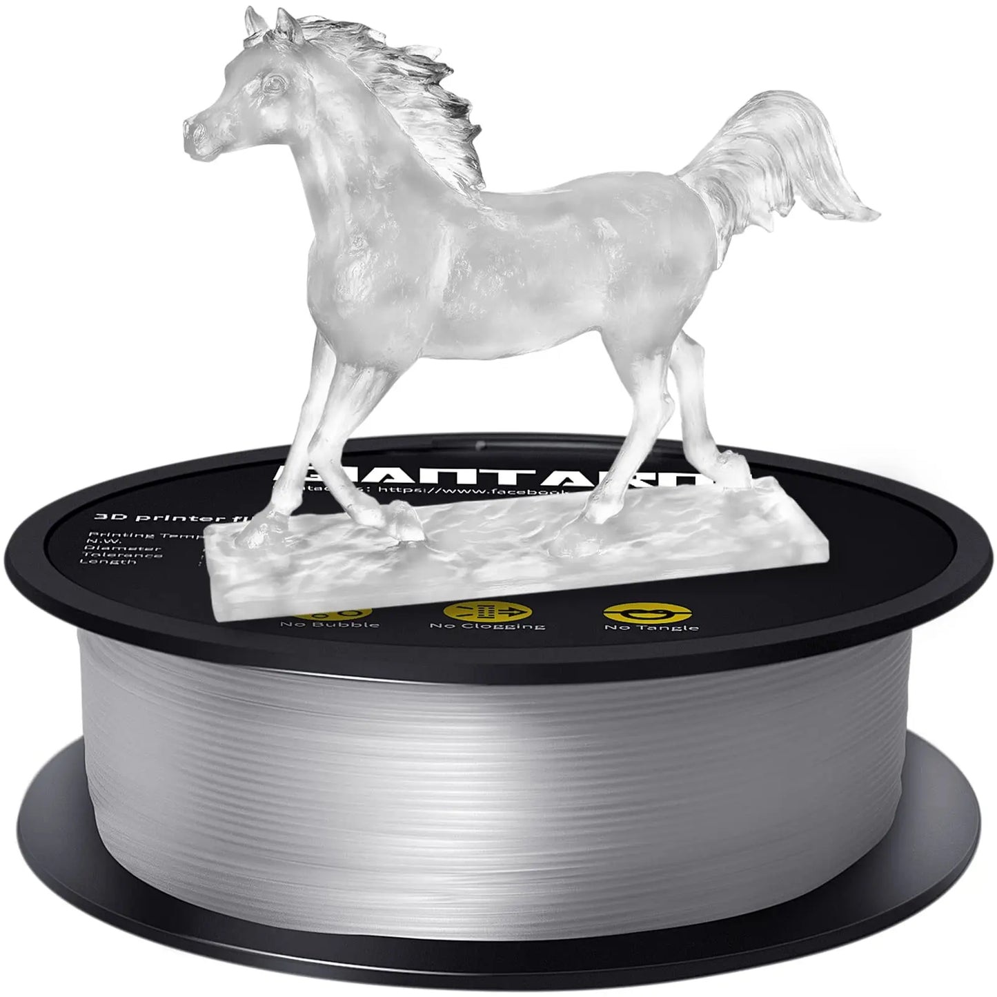 GIANTARM Silk Metallic Silver PLA 3D Printer Filament 1kg Spool, 1.75mm Dimensional Accuracy +/-0.03mm, 1080 Feet per Roll, Vacuum Packaging i3dyou