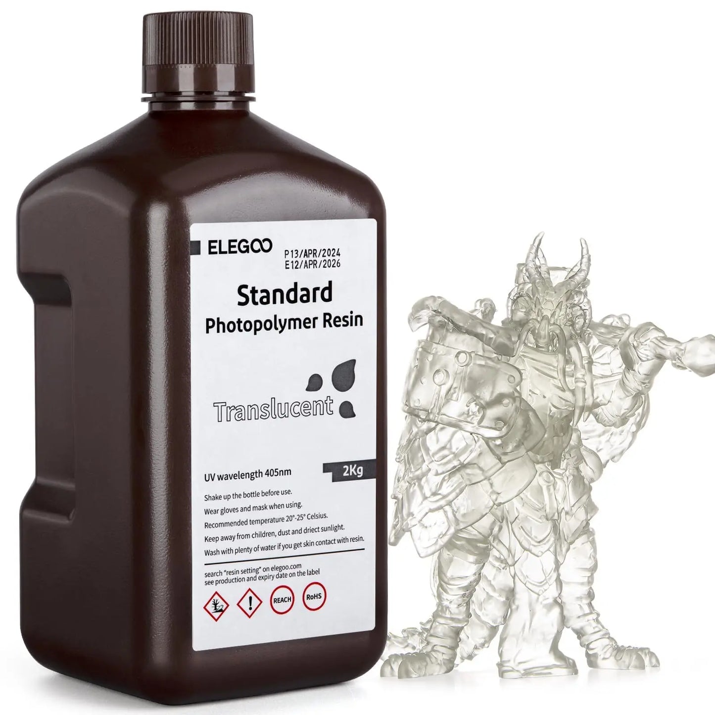 ELEGOO Upgraded 8K Standard Photopolymer 3D Printer Resin 405nm UV-Curing Resin Best for 8K/12K/14K Saturn MSLA DLP LCD 3D Printing Space Grey 1000G i3dyou