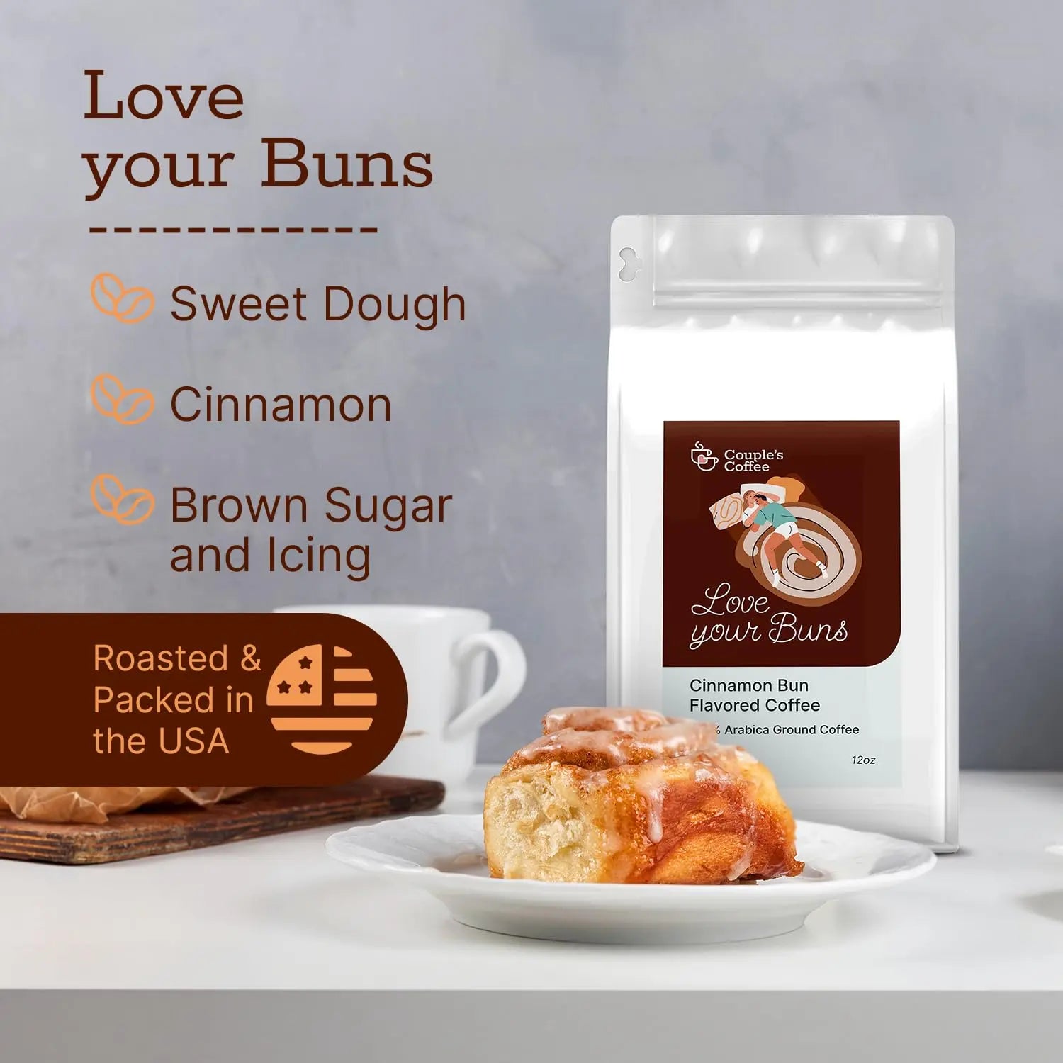 Couple's Coffee Ground Coffee | Jamaican Me Crazy Medium Roast Coffee Blend | Made with 100% Arabica Beans | 12oz bag brews about 34 cups i3dyou