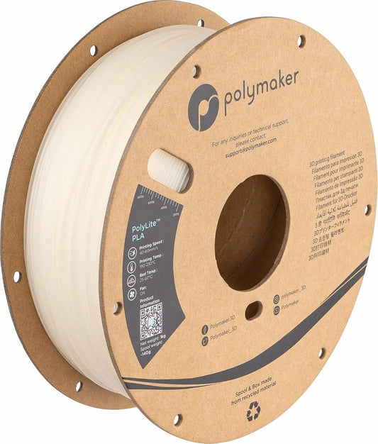 PLA Filament, Natural 3D Printer PLA Filament 1.75mm 1kg - PolyLite 3D Printing PLA Filament, Dimensional Accuracy +/- 0.03mm, Compatible with Most 3D Printer, Natural i3dyou