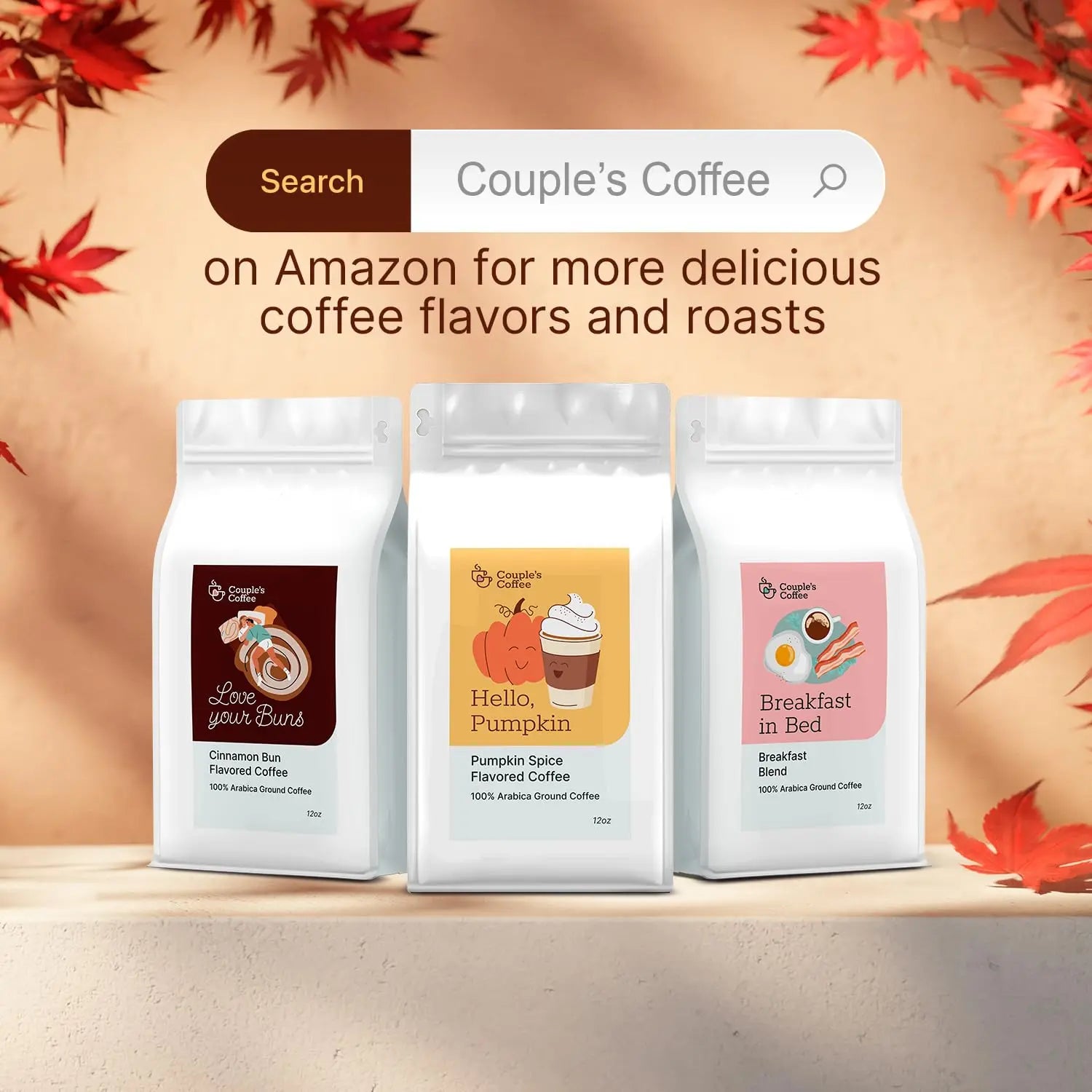 Couple's Coffee Ground Coffee | Jamaican Me Crazy Medium Roast Coffee Blend | Made with 100% Arabica Beans | 12oz bag brews about 34 cups i3dyou