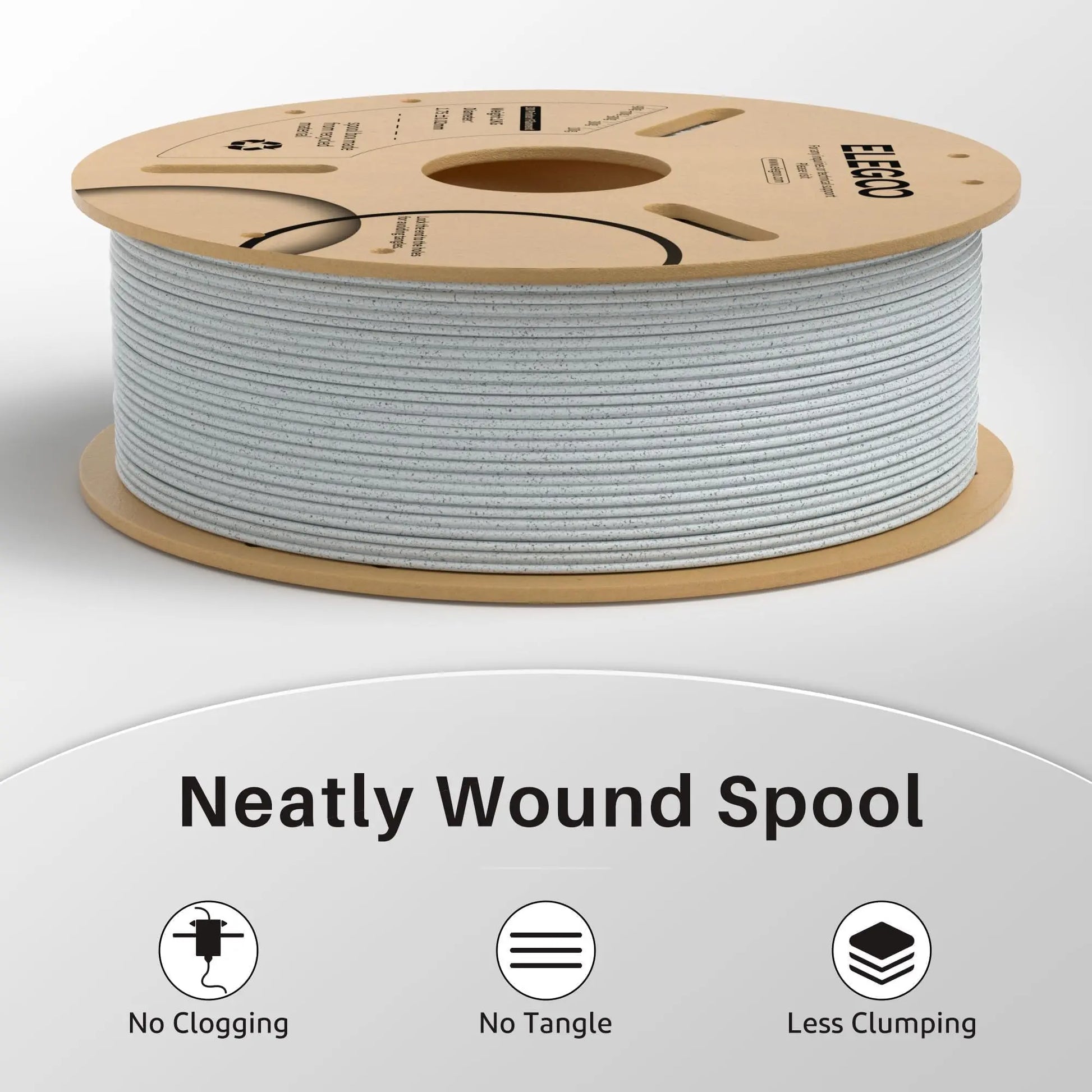 ELEGOO PLA Filament 1.75mm Black 2KG, 3D Printer Filament Dimensional Accuracy +/- 0.02mm, 2 Pack 1kg Cardboard Spool(2.2lbs) 3D Printing Filament Fits for Most FDM 3D Printers i3dyou
